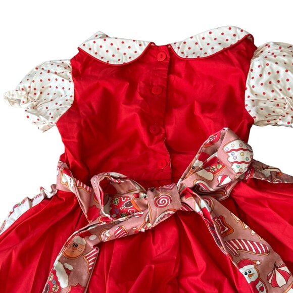 NEW Oh Shana! Gingerbread Apron Style Dress 7/8 - Picture 6 of 12
